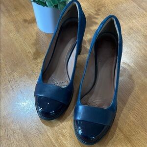 Clarks Blue Heeled Shoes